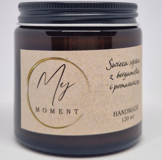 Świeca sojowa bergamotka z pomarańczą 120 ml