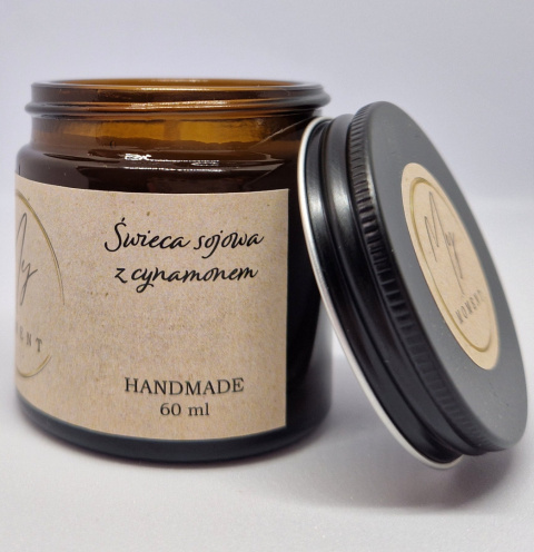 Świeca sojowa z cynamonem 60 ml