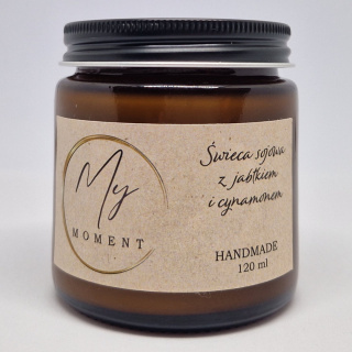 Świeca sojowa z jabłkiem i cynamonem 120 ml