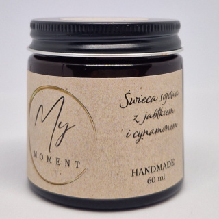 Świeca sojowa z jabłkiem i cynamonem 60 ml