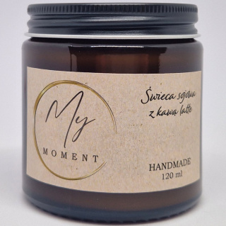 Świeca sojowa z kawą latte 120 ml