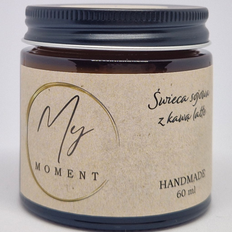 Świeca sojowa z kawą latte 60 ml Świeca sojowa z kawą latte 60 ml