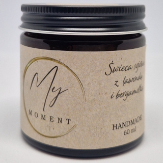Świeca sojowa z lawendą i bergamotką 60 ml