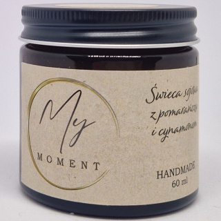 Świeca sojowa z pomarańczą i cynamonem 60 ml