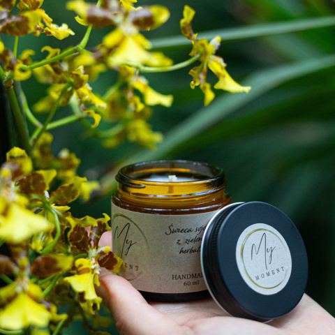 Świeca sojowa z zieloną herbatą 60 ml Świeca sojowa z zieloną herbatą 60 ml